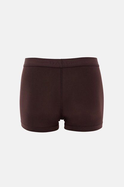 Kahverengi 5210 Desenli Pamuk Boxer