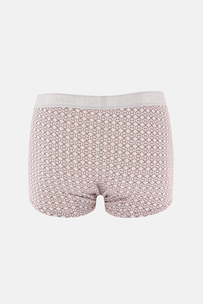 Gri-kırmıxı 4210 3'lü Desenli Micro Modal Boxer