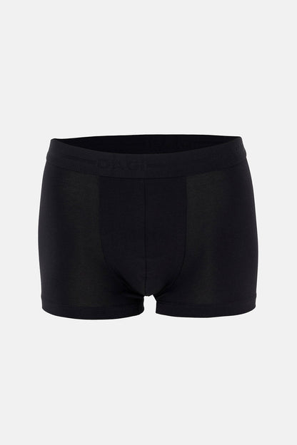 Siyah 5210 2'li Desenli Pamuk Boxer