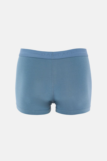 Açik Indigo-lacivert 5210 2'li Desenli Pamuk Boxer