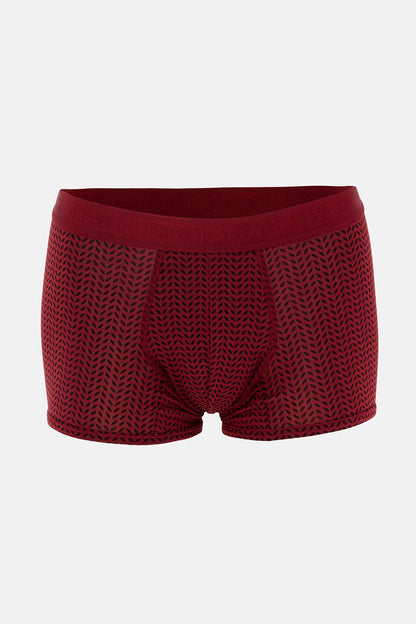 Kırmızı-siyah 4210 3'lü Desenli Micro Modal Boxer