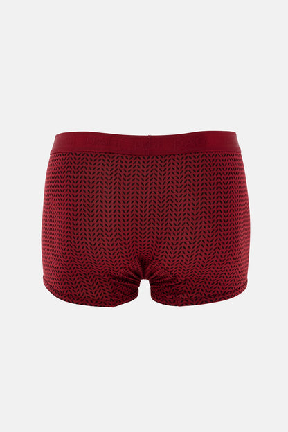Kırmızı-siyah 4210 3'lü Desenli Micro Modal Boxer