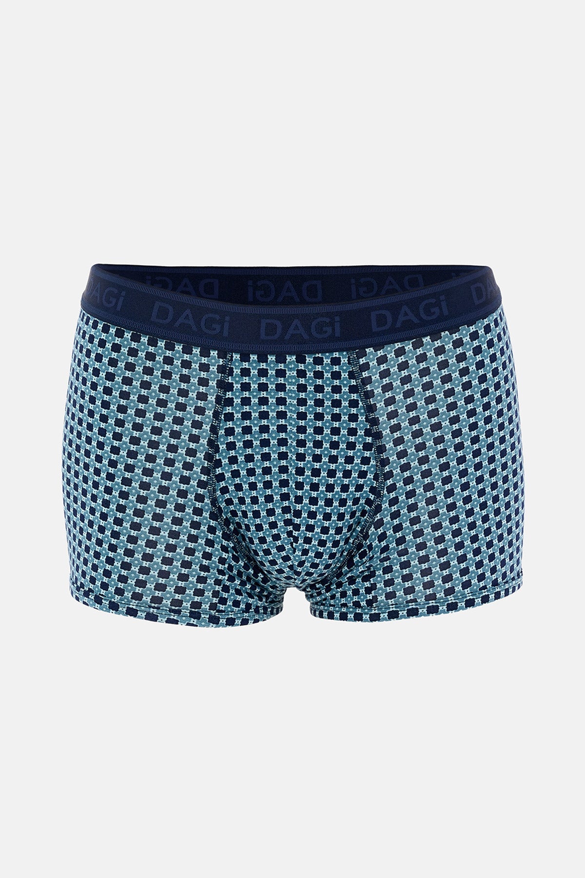Lacivert-su Yeşili 4210 3'lü Desenli Micro Modal Boxer