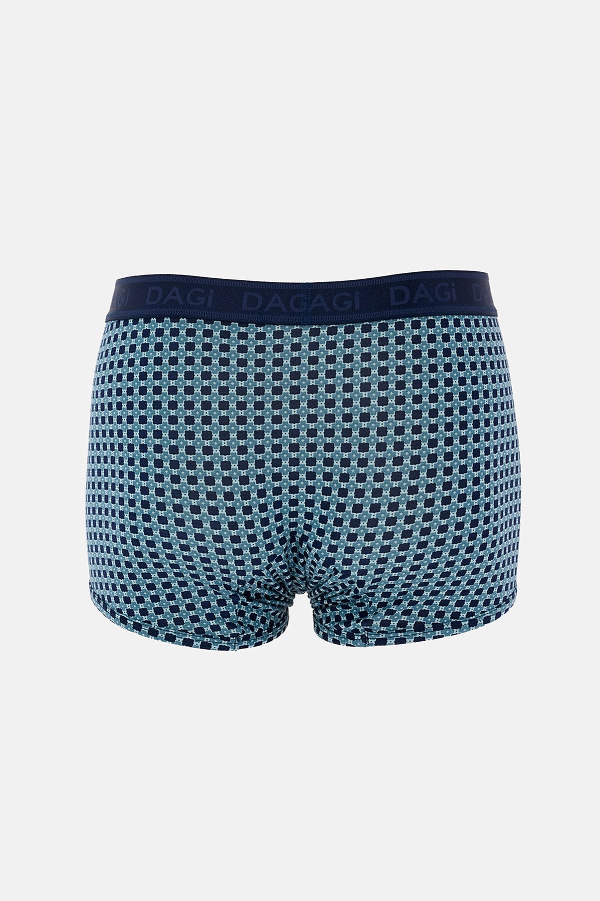 Lacivert-su Yeşili 4210 3'lü Desenli Micro Modal Boxer