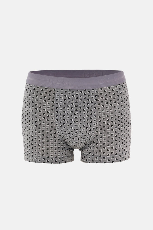 Gri 5210 Desenli Pamuk Boxer