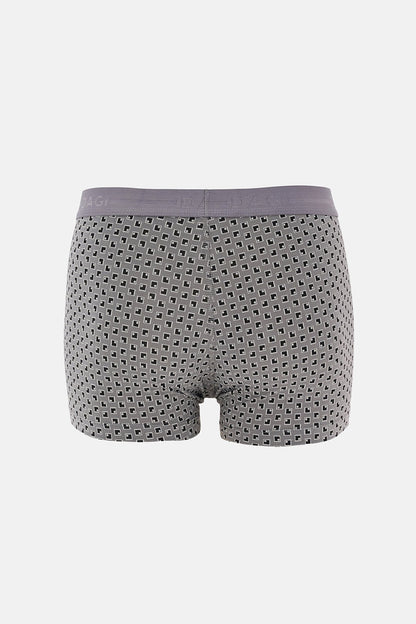 Gri 5210 Desenli Pamuk Boxer