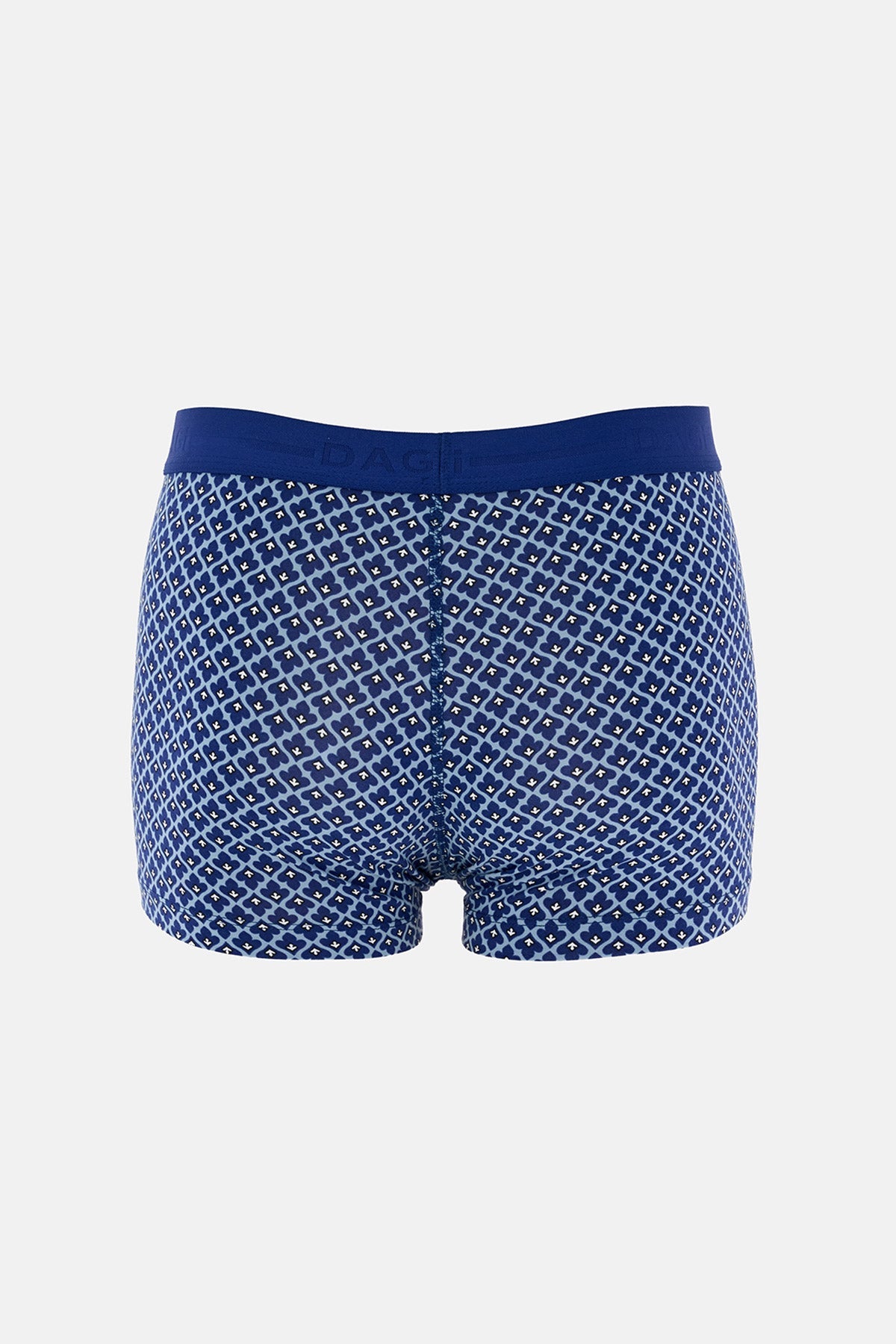 Açık Mavi-lacivert 5210 3'lü Desenli Pamuk Boxer
