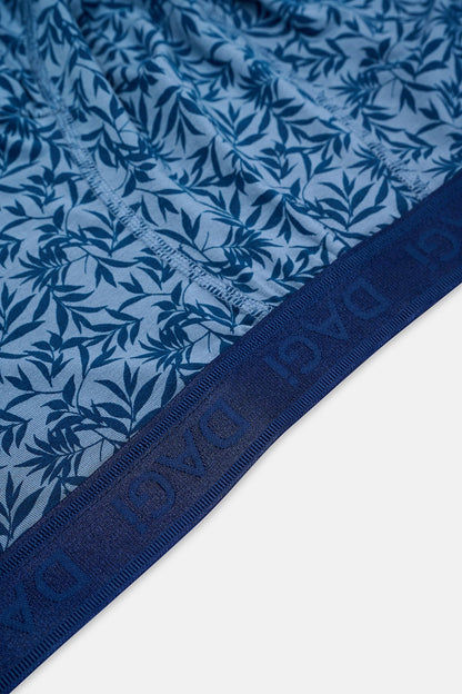 Açik Indigo-lacivert 4210 3'lü Desenli Micro Modal Boxer