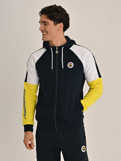 Fenerbahçe Lacivert Tribün Üç Renkli Erkek Sweatshirt