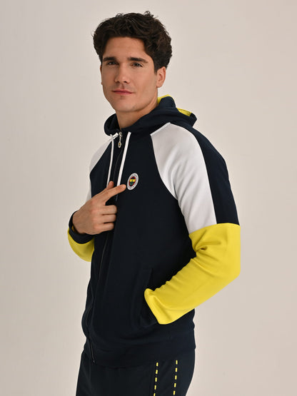 Fenerbahçe Lacivert Tribün Üç Renkli Erkek Sweatshirt