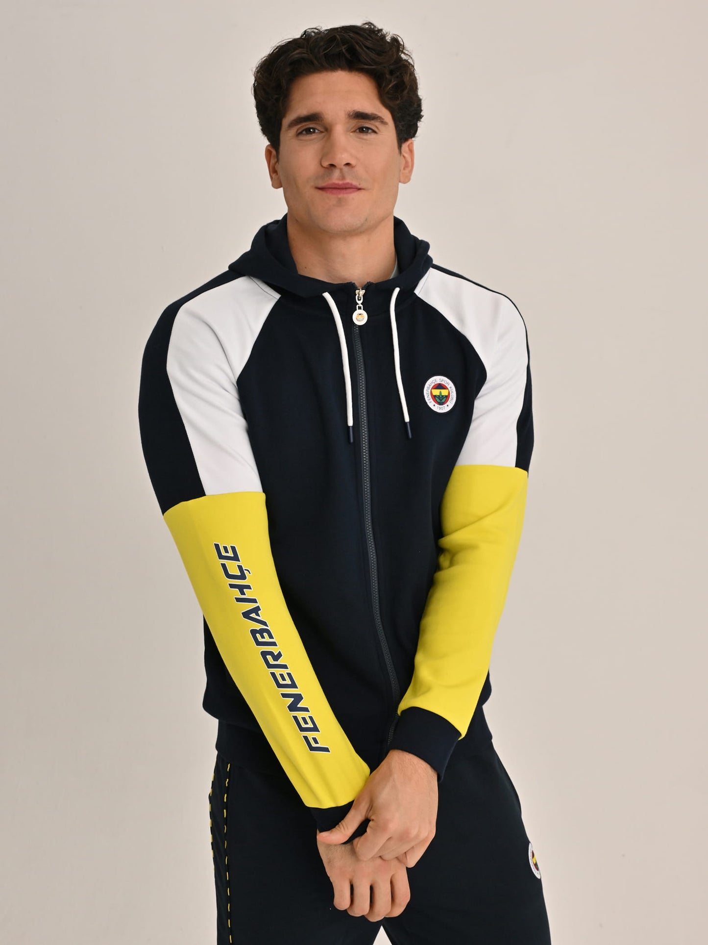 Fenerbahçe Lacivert Tribün Üç Renkli Erkek Sweatshirt