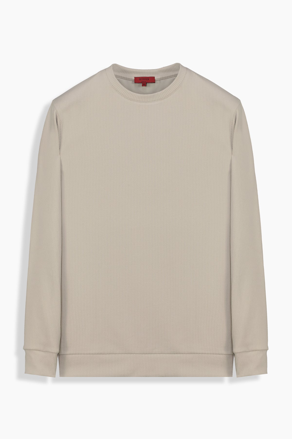Bisiklet Yaka Bej Casual Sweatshirt