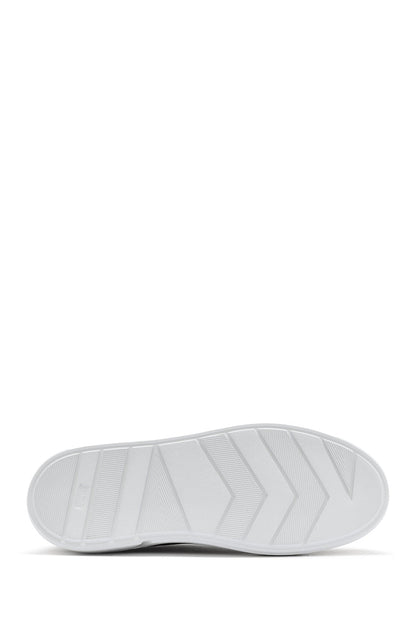 Erkek Bej Bağcıklı Kalın Tabanlı Süet Deri Sneaker