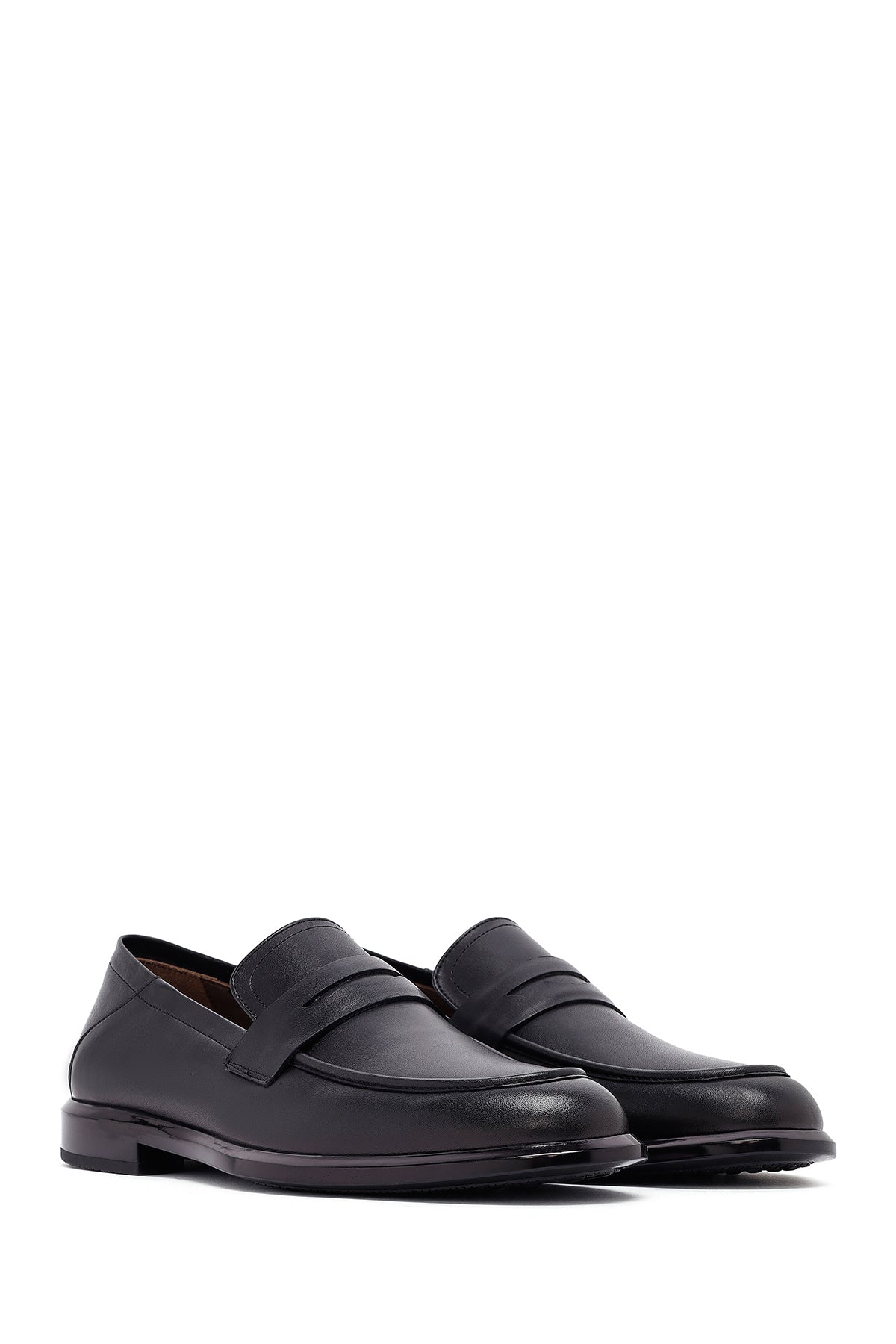 Erkek Siyah Deri Casual Loafer