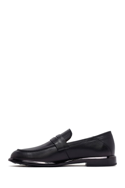 Erkek Siyah Deri Casual Loafer