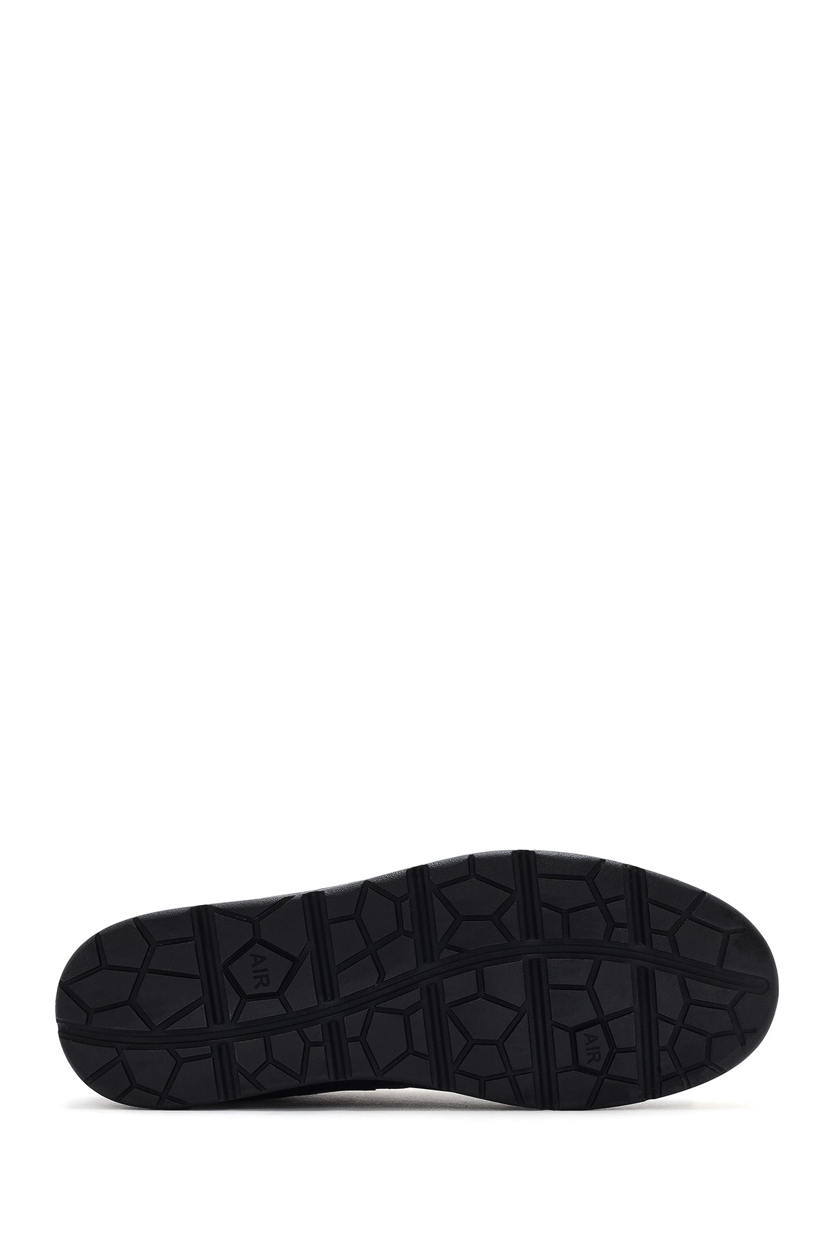 Erkek Lacivert Bağcıklı Deri Casual Sneaker