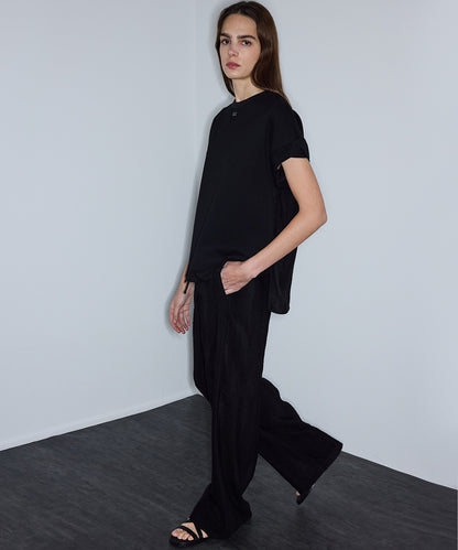 Jakarlı Wide Leg Pantolon