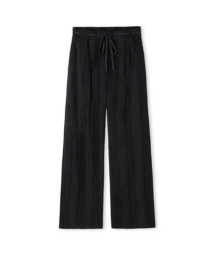 Jakarlı Wide Leg Pantolon