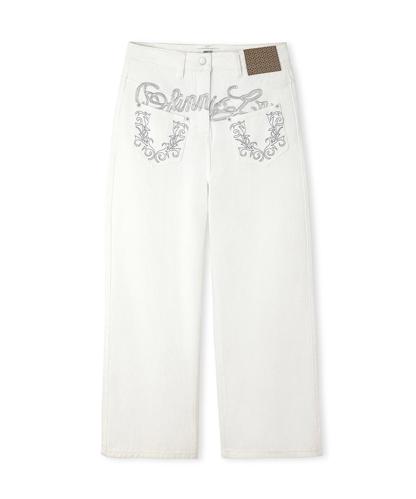 Nakışlı Barrel Fit Pantolon