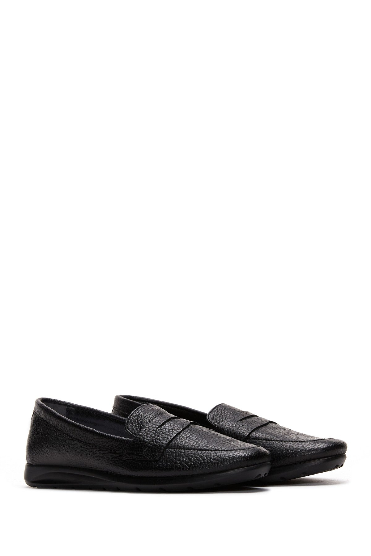 Kadın Siyah Deri Konfor Loafer
