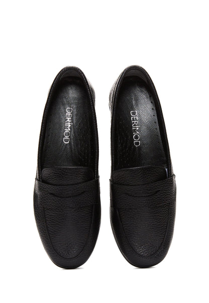 Kadın Siyah Deri Konfor Loafer