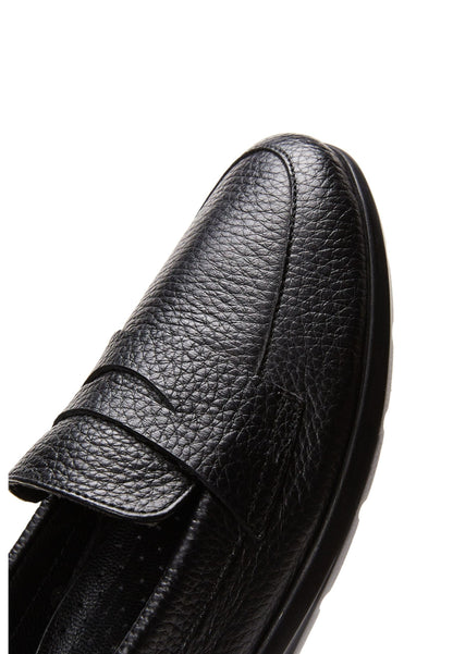 Kadın Siyah Deri Konfor Loafer