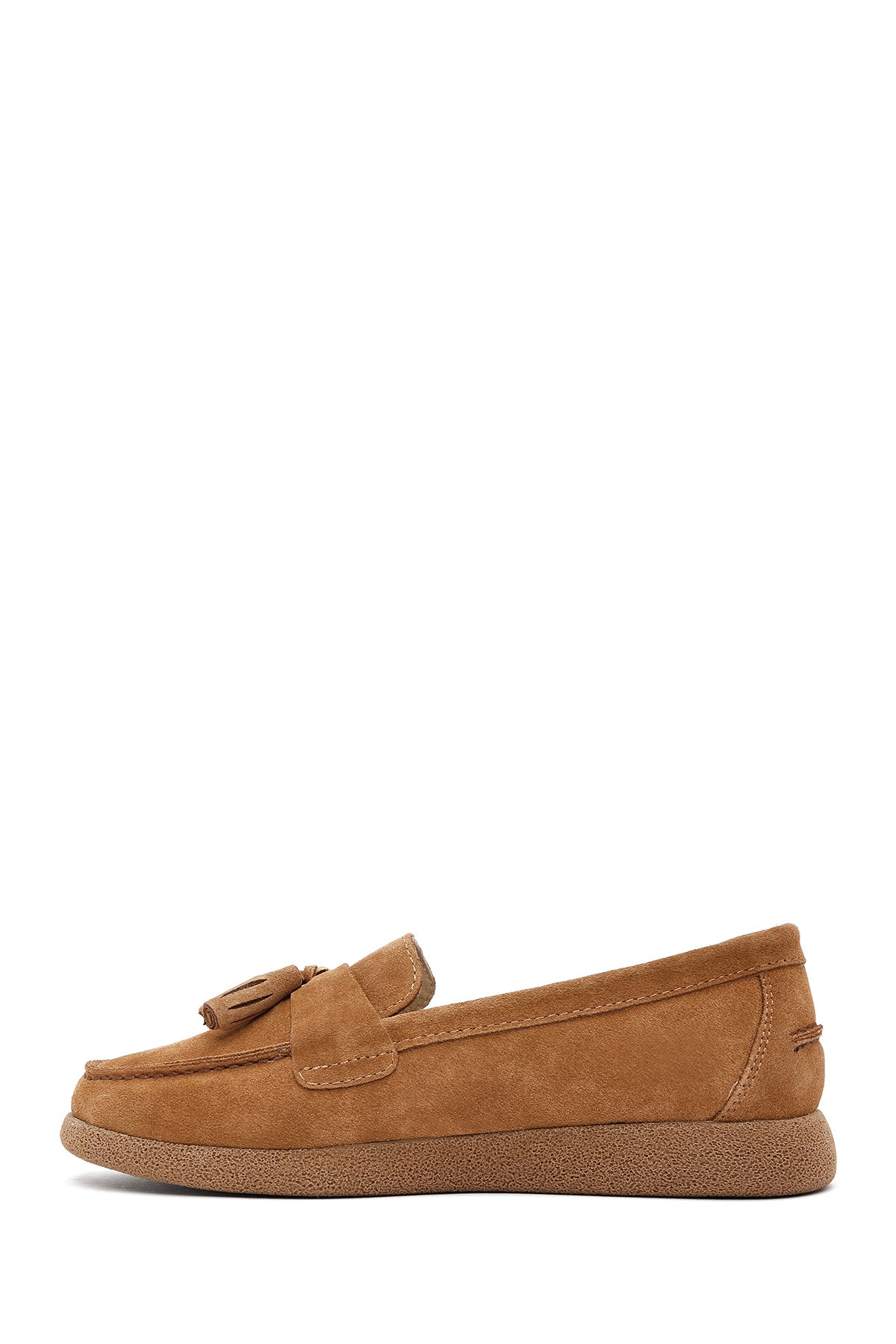 Kadın Taba Süet Deri Konfor Loafer
