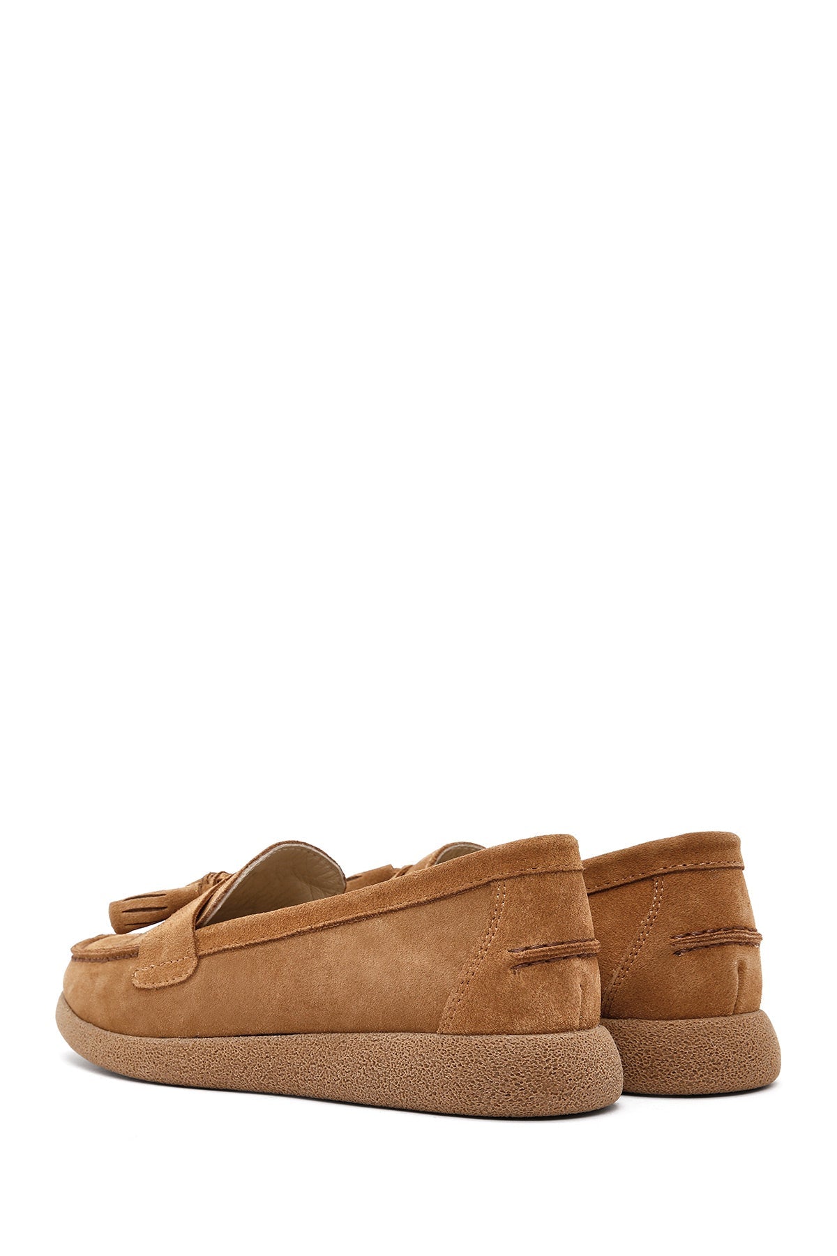 Kadın Taba Süet Deri Konfor Loafer