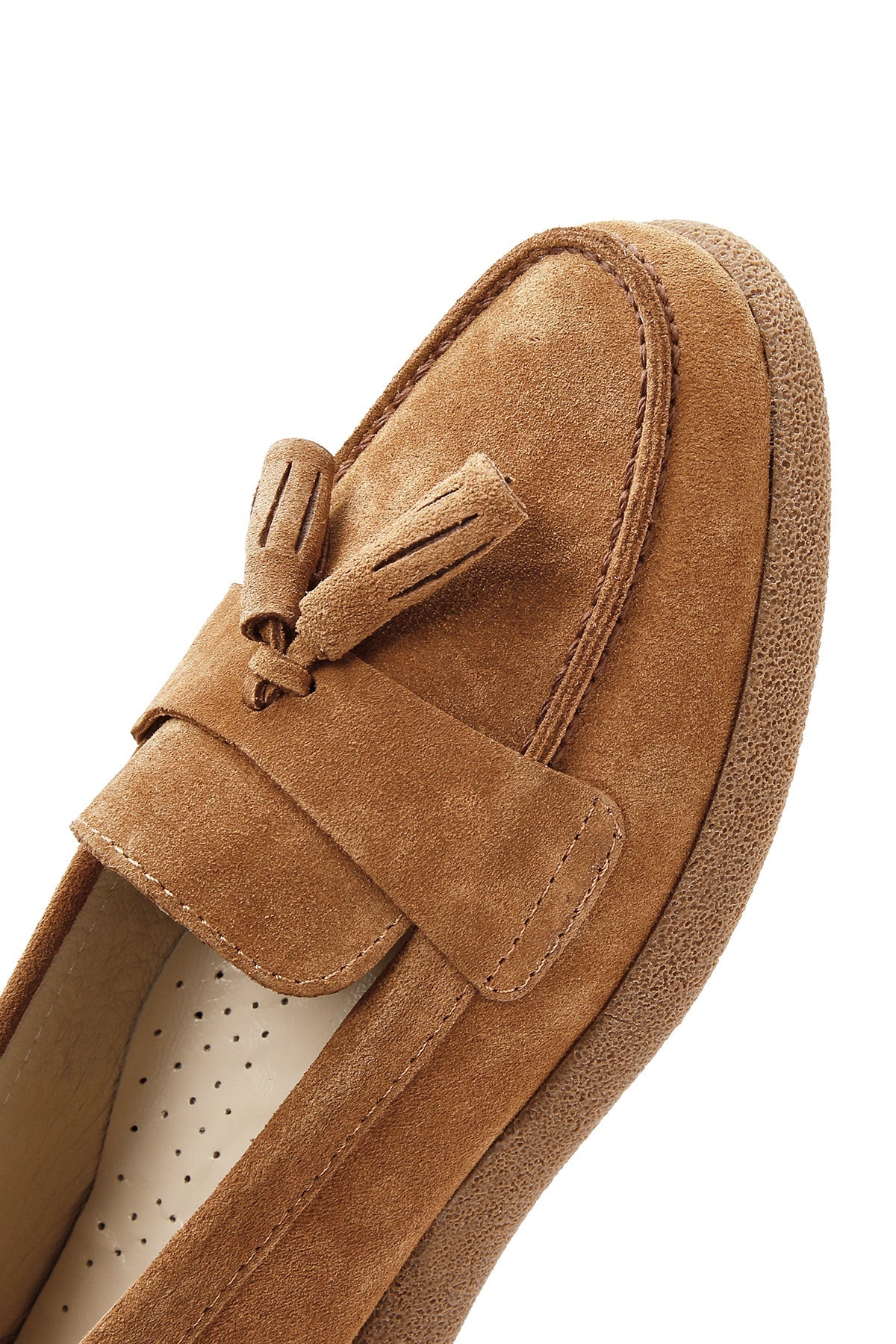 Kadın Taba Süet Deri Konfor Loafer
