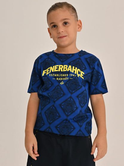 Fenerbahçe Saks Mavi Tribün Established 1907 Çocuk Tshirt