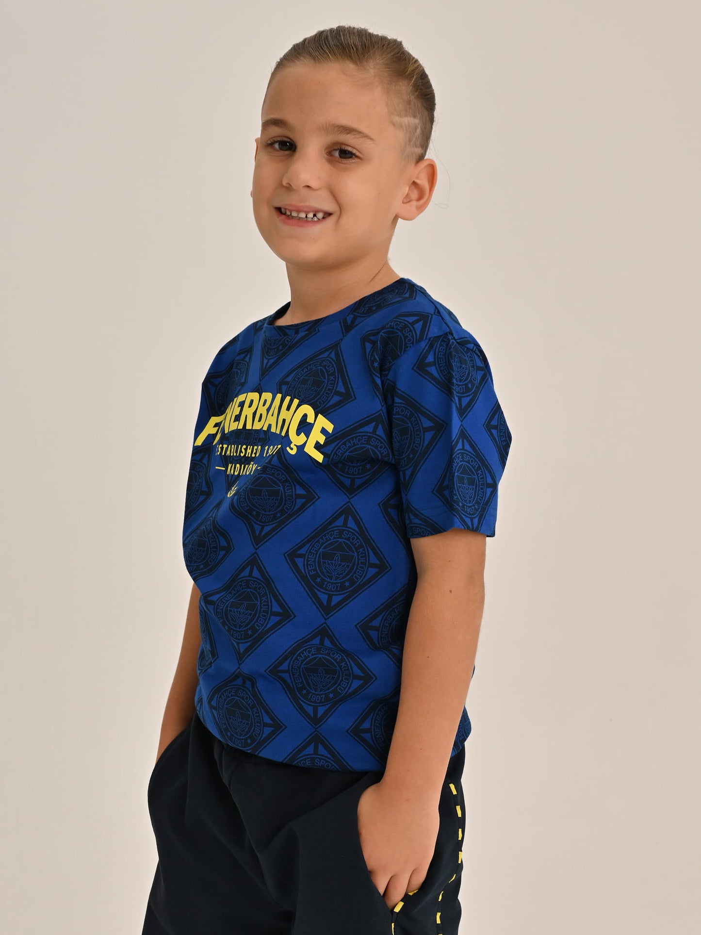 Fenerbahçe Saks Mavi Tribün Established 1907 Çocuk Tshirt