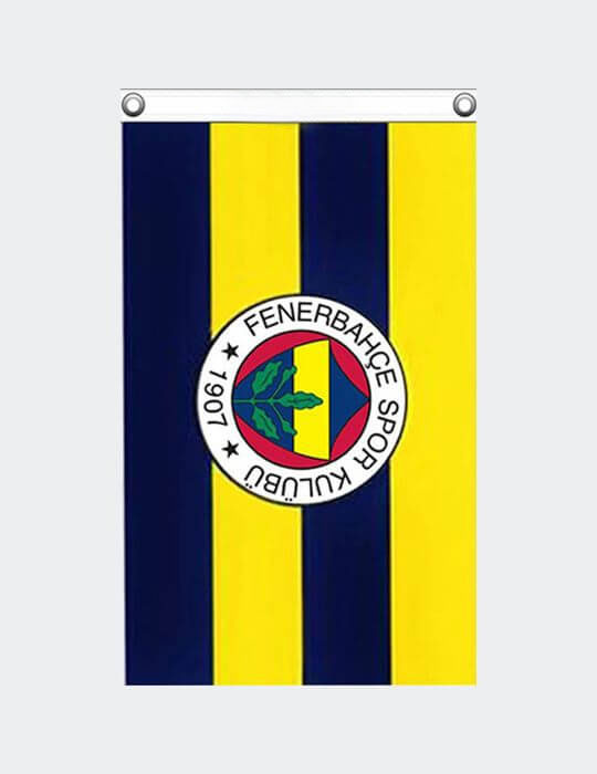 Sarı Lacivert 40x60 Fenerbahçe Çubuklu Dörtgen Tekne Bayrak
