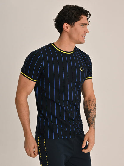 Fenerbahçe Lacivert Tribün Ince Çizgili Erkek Tshirt