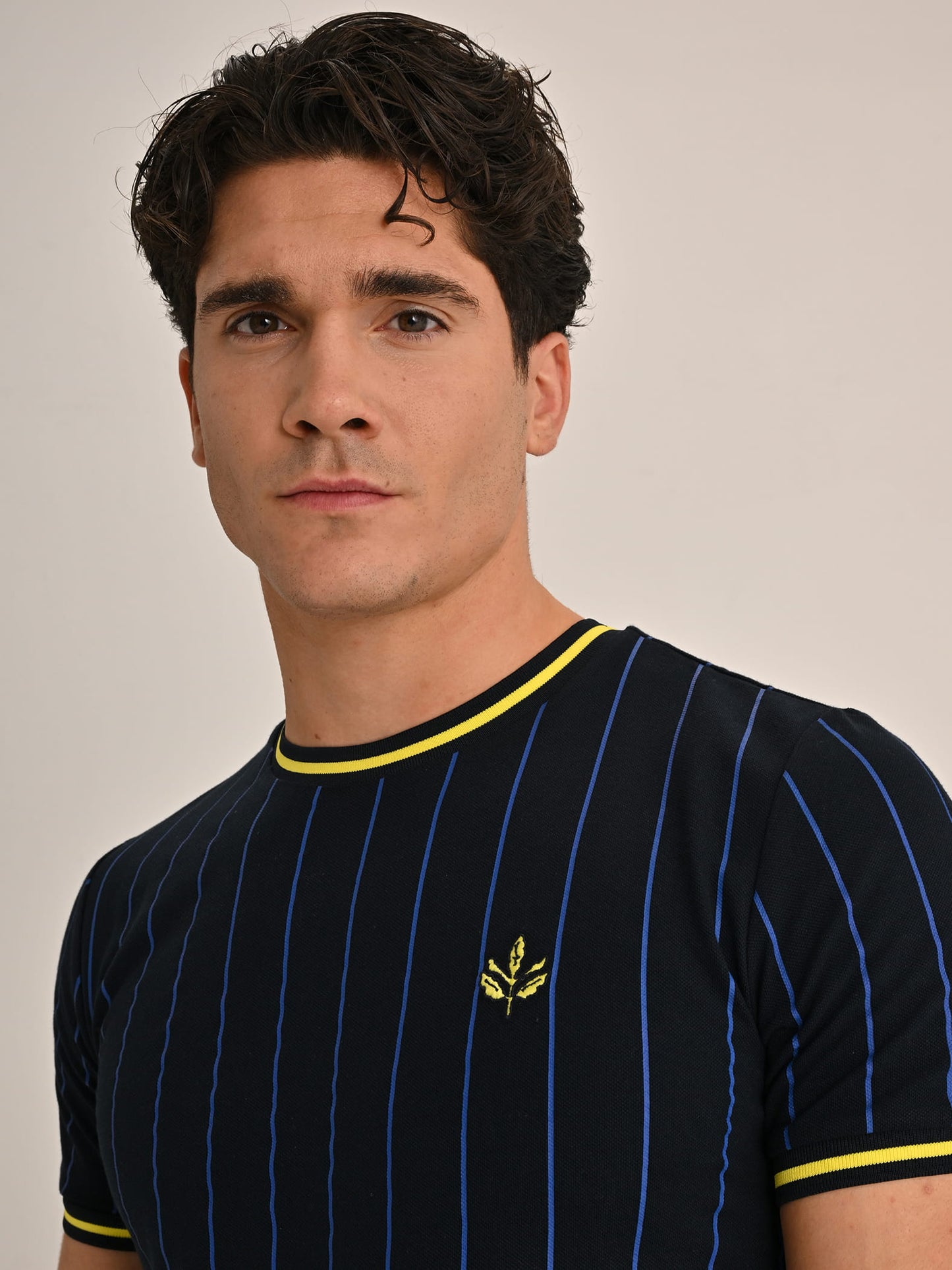 Fenerbahçe Lacivert Tribün Ince Çizgili Erkek Tshirt
