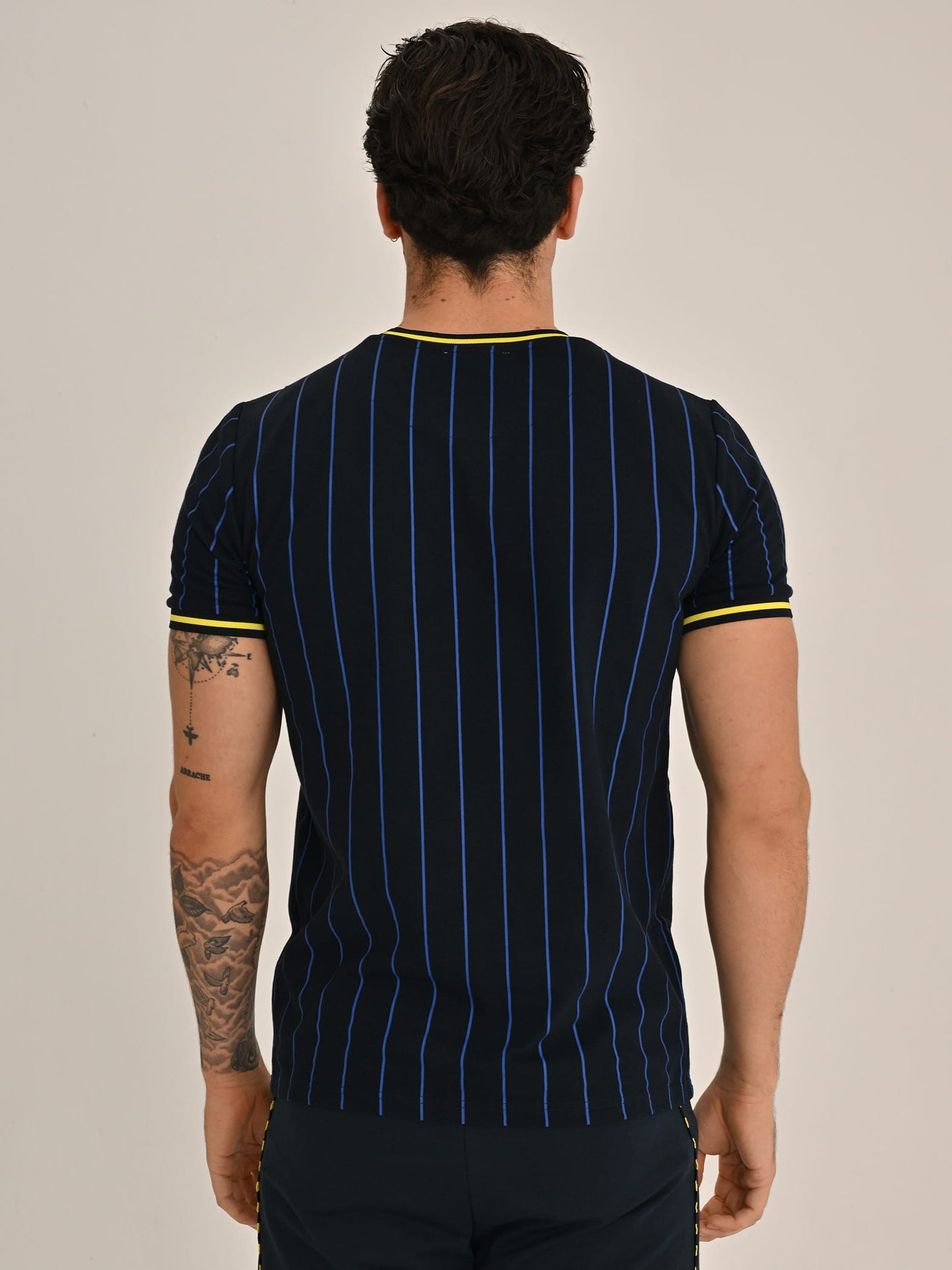 Fenerbahçe Lacivert Tribün Ince Çizgili Erkek Tshirt