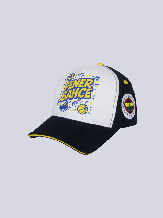 Fenerbahçe Lacivert Beyaz Konfeti Çocuk Şapka