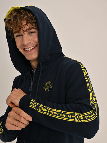 Fenerbahçe Lacivert Tribün Ekstraforlu Erkek Sweatshirt