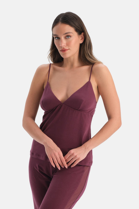 Bordo Basic Askılı Atlet