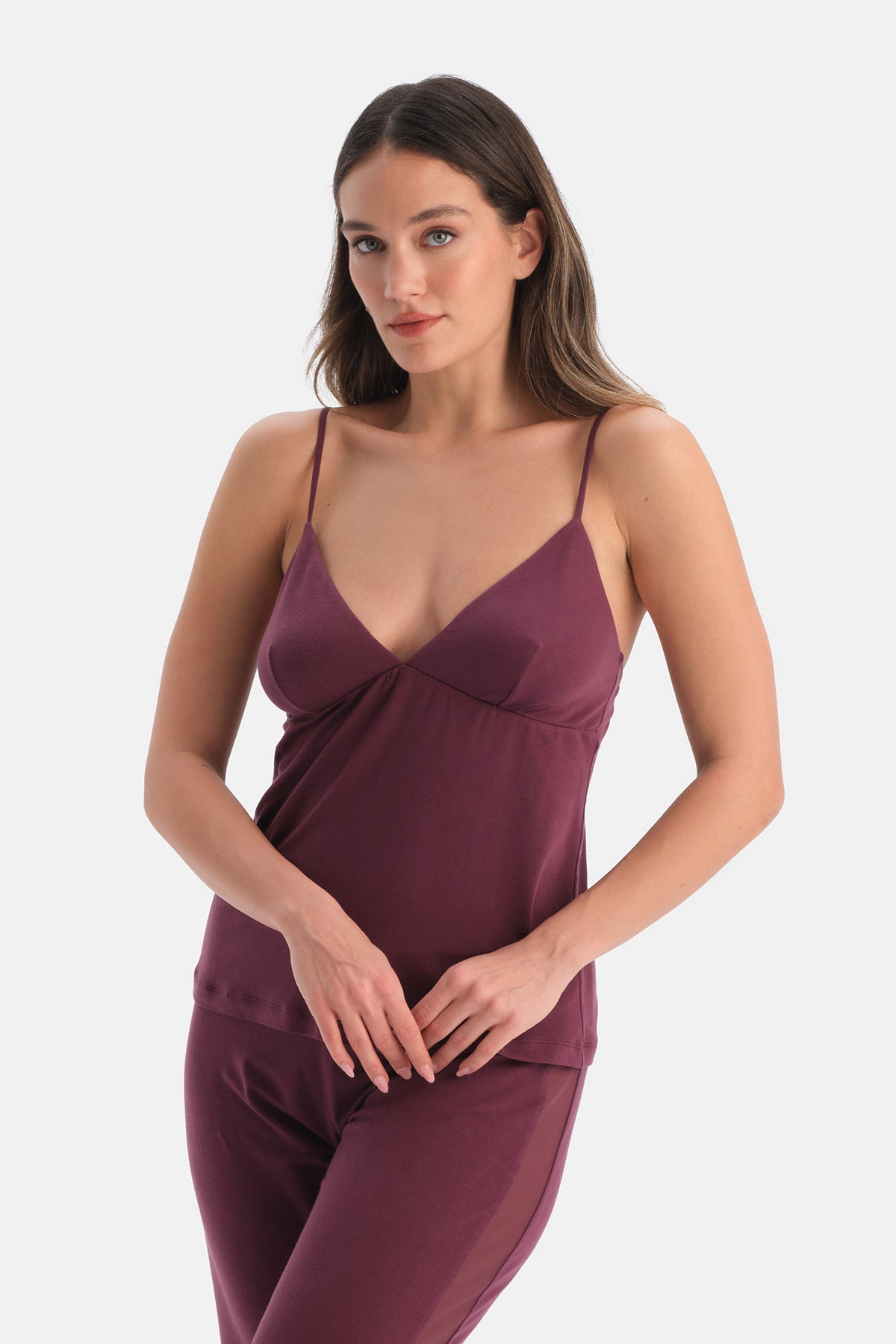 Bordo Basic Askılı Atlet
