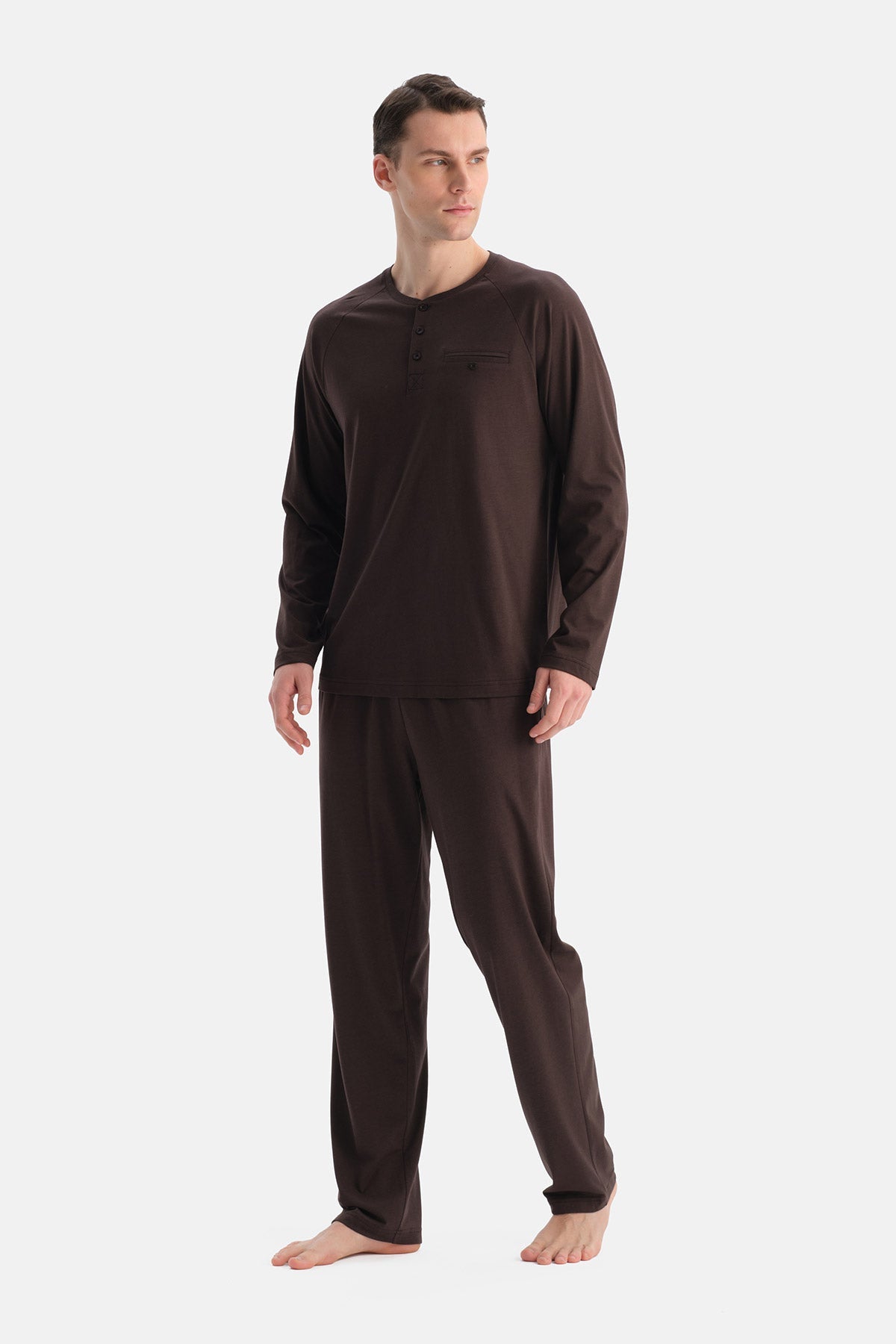 Reglan Kollu Pamuk Modal Tişört Pantolon Takim