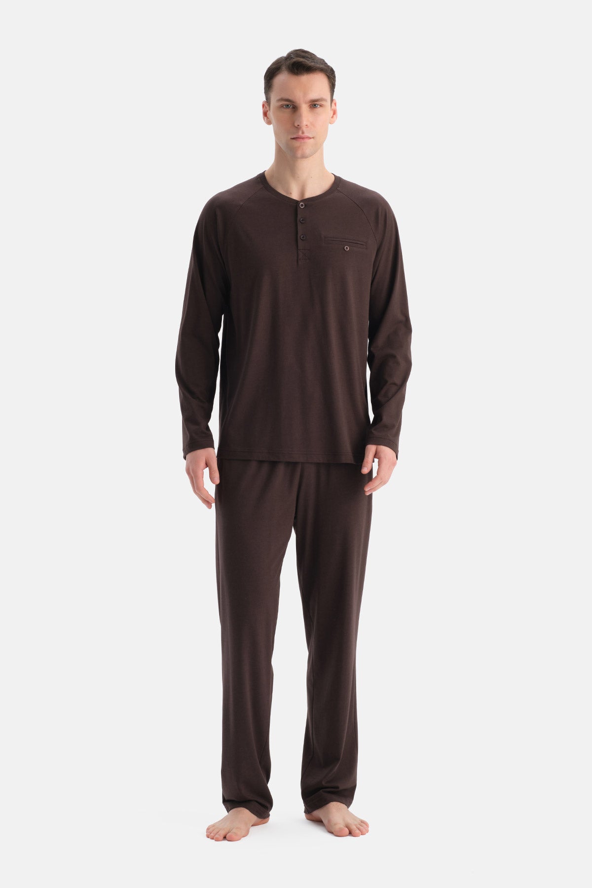 Reglan Kollu Pamuk Modal Tişört Pantolon Takim