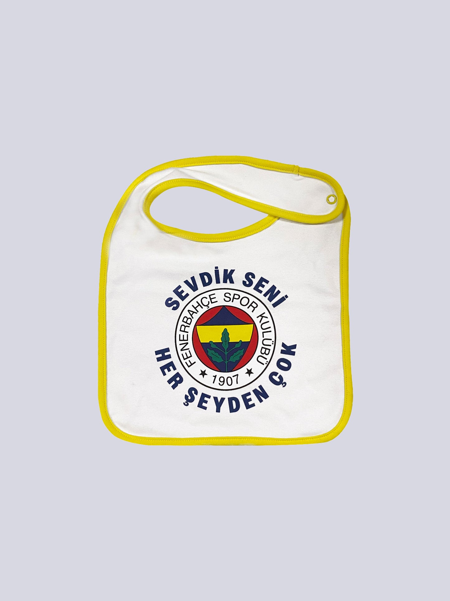 Fenerbahçe Sevdik Seni Her Şeyden Çok Beyaz Bebek Önlük