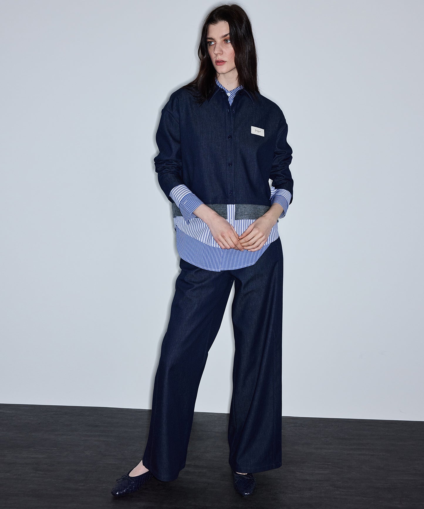 Kontrast Bel Wide Leg Pantolon