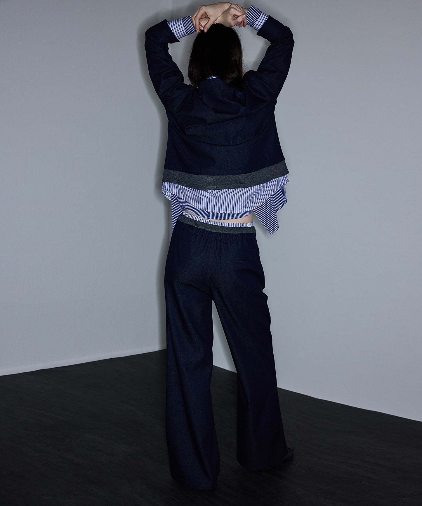 Kontrast Bel Wide Leg Pantolon