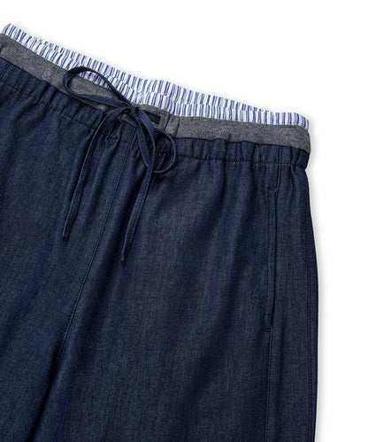 Kontrast Bel Wide Leg Pantolon