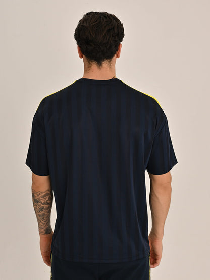 Fenerbahçe Lacivert Tribün Jakarlı Erkek Oversize Tshirt