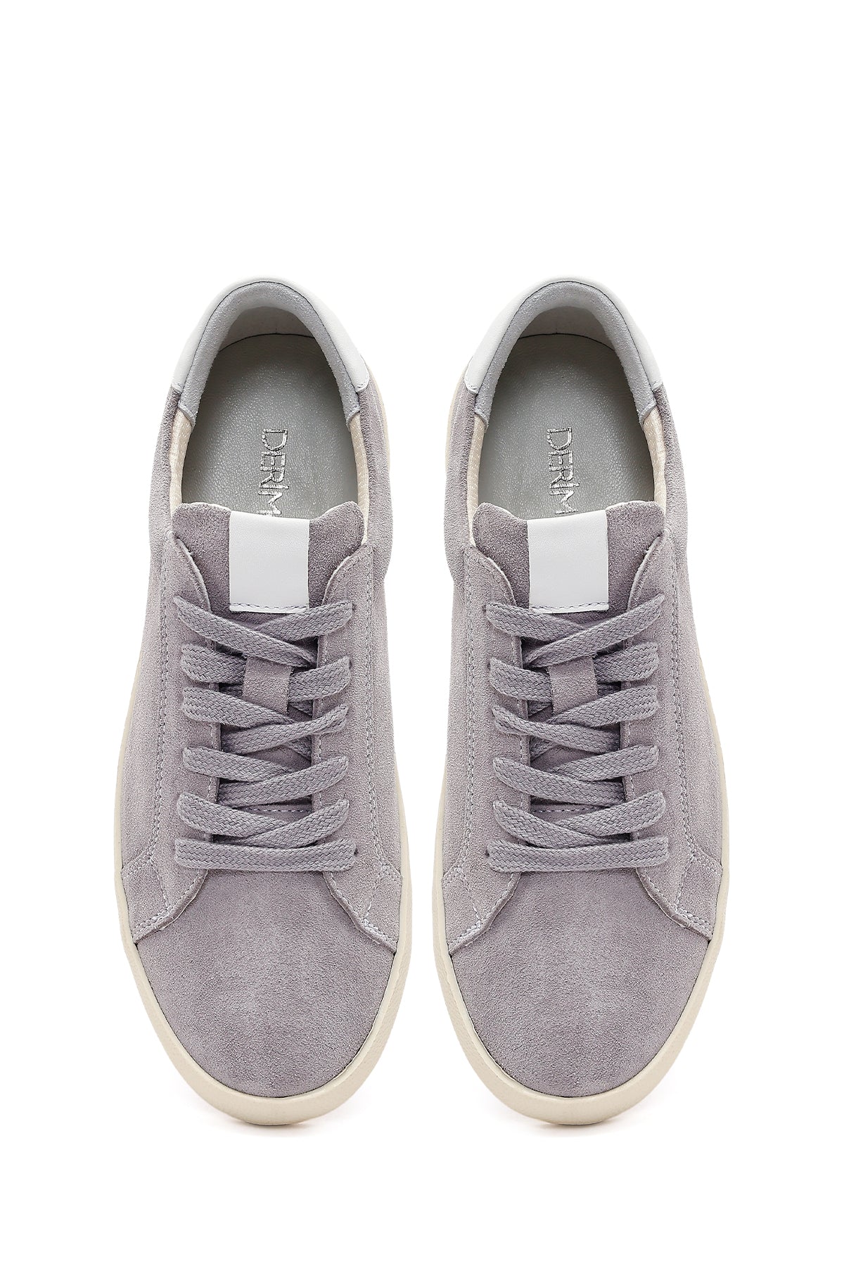 Kadın Gri Bağcıklı Süet Deri Sneaker