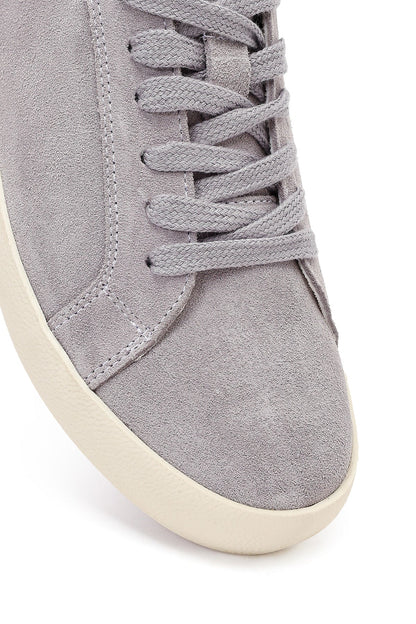 Kadın Gri Bağcıklı Süet Deri Sneaker