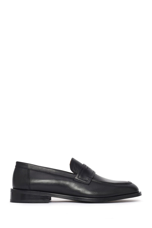 Erkek Siyah Deri Klasik Loafer