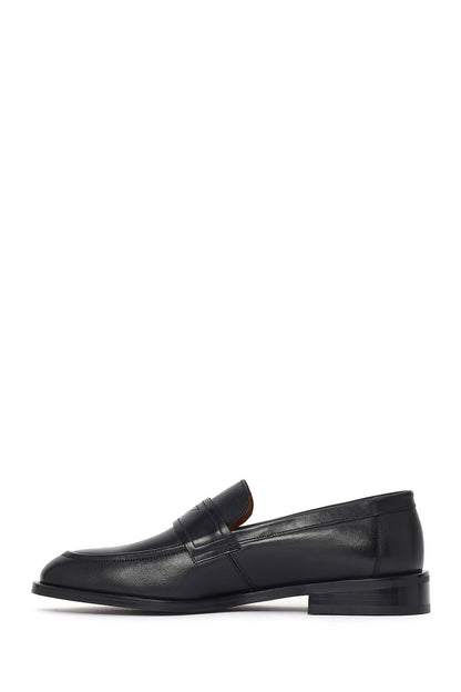 Erkek Siyah Deri Klasik Loafer